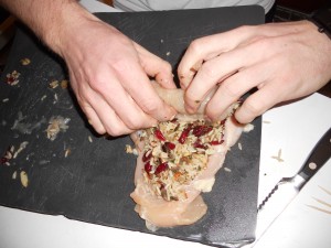 Roll into a pinwheel