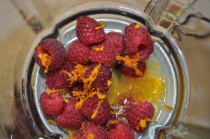 Berries about to blend