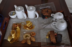 Afternoon tea and snacks - cocoa tea!
